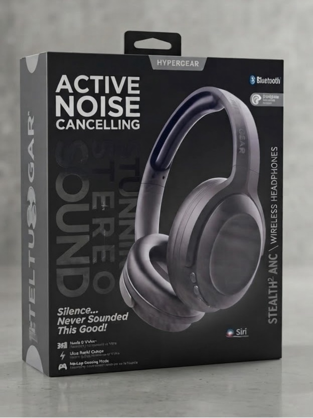 HYPERGEAR Stealth2 Active Noise Cancelling Wireless Over-the-Ear Headphones NEW